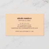 Button Patisserie Cake Visitenkarte (Rückseite)