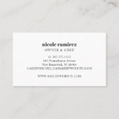 Button Patisserie Visitenkarte (Rückseite)