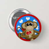 Button Patriotic USA Monkey (Vorne & Hinten)