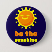 Button Pin Sei Der Sonnenschein Navy Blau Sonnenab (Vorderseite)