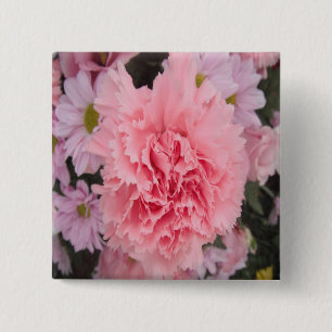 Button Pink Carnation Beauty