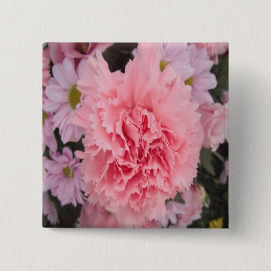 Button Pink Carnation Beauty (Vorderseite)