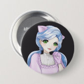 Button Pink Cat (Vorne & Hinten)