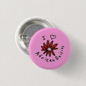 Button Pink I Liebe African Daisies (Vorne & Hinten)
