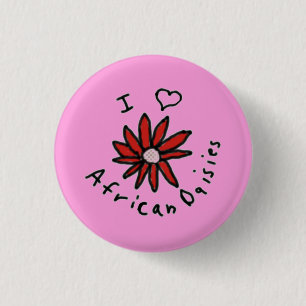 Button Pink I Liebe African Daisies
