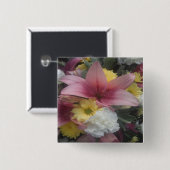 Button Pink Lily Beauty (Vorne & Hinten)