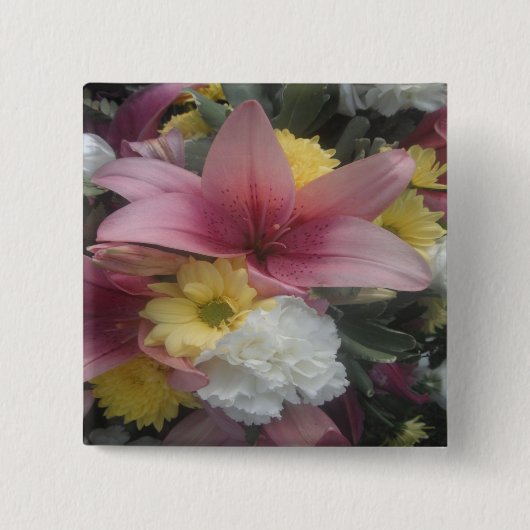 Button Pink Lily Beauty (Vorderseite)