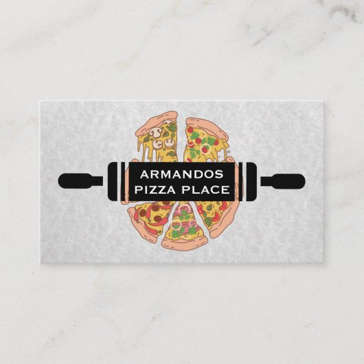 Button | Pizza Slices Visitenkarte (Vorderseite)