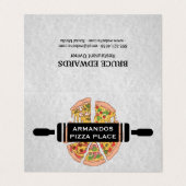 Button | Pizza Slices Visitenkarten (Außenseite Aufgefaltet)