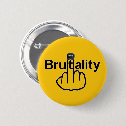 Button Police Brutality Gedreht (Vorne & Hinten)