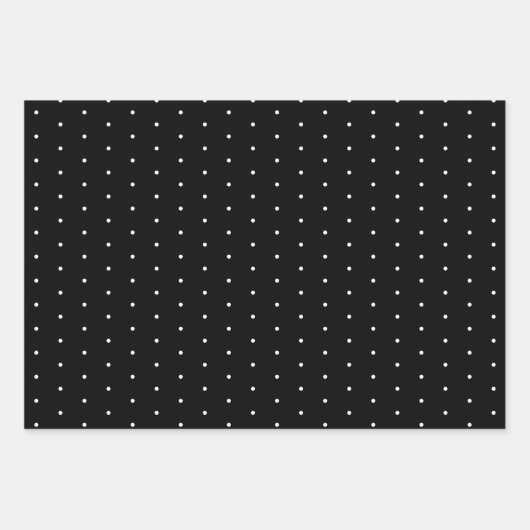 Button Polka Dots rot, weiß und schwarz Geschenkpapier Set (Vorderseite 3)