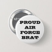 Button Proud Air Force Brat (Vorne & Hinten)