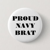 Button Proud Navy Brat (Vorderseite)