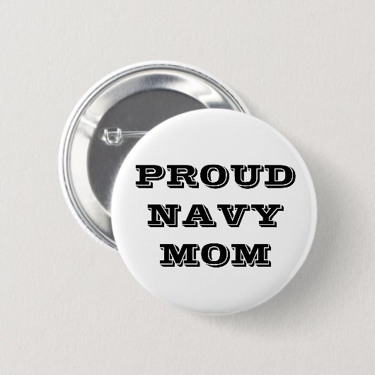 Button Proud Navy Mama (Vorne & Hinten)