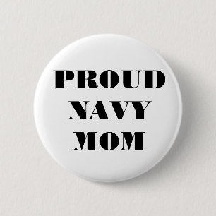Button Proud Navy Mama