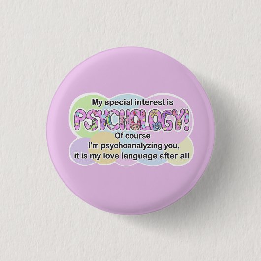 Button, Psychology Love Language (ADHD, Autistic) Button (Vorderseite)