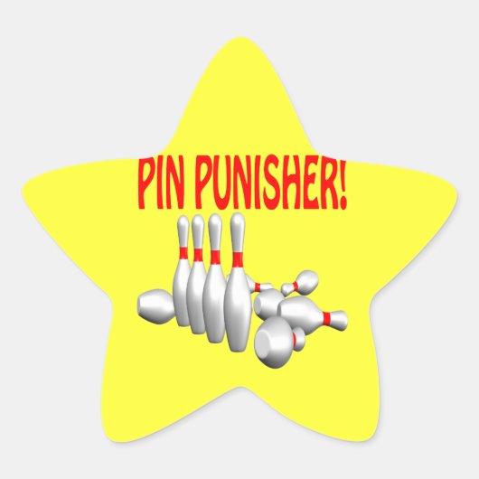 Button Punisher Stern-Aufkleber (Vorderseite)