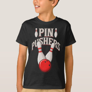 Button Pushs Bowling Buttone Ball Bowling Player T-Shirt