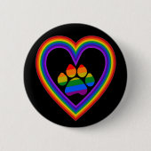 Button Rainbow Heart & Rainbow Paw (Vorderseite)