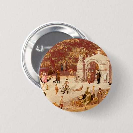 Button Redondo De 2 Pulgadas Os Avestruzes de Pont (Vorne & Hinten)