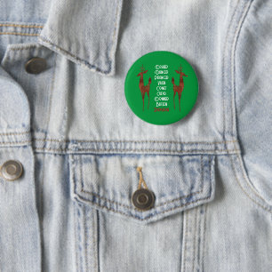 Button - Rentier des Weihnachtsmanns - Rudolph