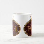 Button RETRO GOLD CROWNS + Ihr Monogramm Kaffeetasse (Mittel)