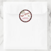 Button rollende Bäckereien karierte Ferienverpacku Runder Aufkleber (Tasche)
