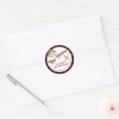 Button rollende Bäckereien karierte Ferienverpacku Runder Aufkleber (Umschlag)