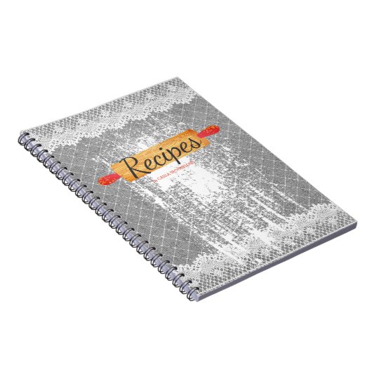 Button-Rolling-Mehl Backkochbuch Rezept Notebook Notizblock (Rechte Seite)
