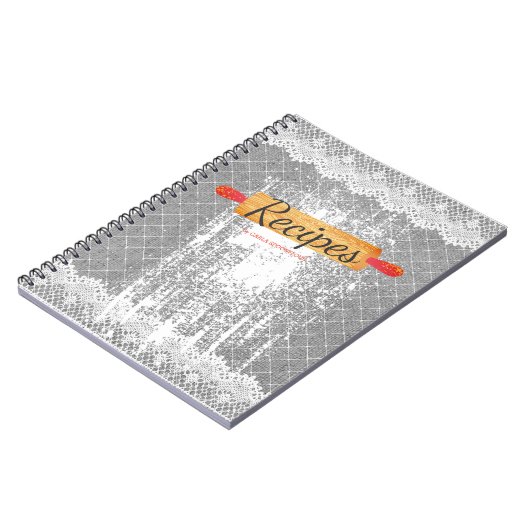 Button-Rolling-Mehl Backkochbuch Rezept Notebook Notizblock (Linke Seite)