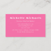 Button-Rose für Wasserfarben Konditorei Koch Baker Visitenkarte (Rückseite)