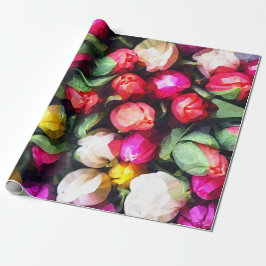 BUTTON ROSES GESCHENKPAPIER
