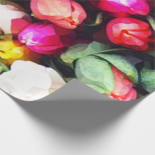 BUTTON ROSES GESCHENKPAPIER (Ecke)