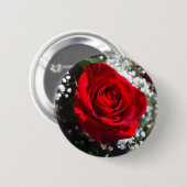 Button Rote Rosevalentines Tages (Vorne & Hinten)