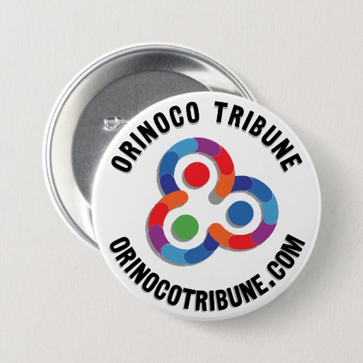 Button rounded logo black (Vorne & Hinten)