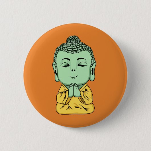 Button-Rückseiten-Knopf Buddhas Namaste Button (Vorderseite)