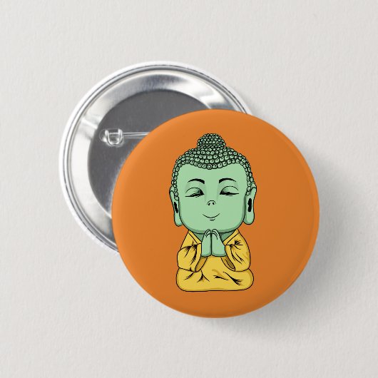 Button-Rückseiten-Knopf Buddhas Namaste Button (Vorne & Hinten)
