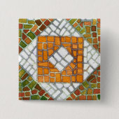 BUTTON-Schaltfläche AUTUMN MOSAIC Square Button (Vorderseite)