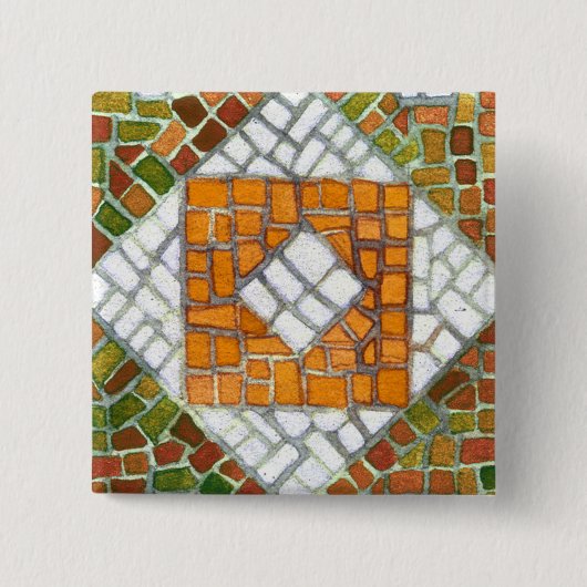 BUTTON-Schaltfläche AUTUMN MOSAIC Square Button (Vorderseite)