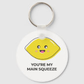 Button-Schlüsselanhänger | Niedliches Lemon Design Schlüsselanhänger (Vorderseite)