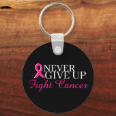 Button-Schlüsselanhänger "Niemals aufgeben" Schlüsselanhänger (Vorderseite)