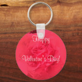 Button Schlüsselanhänger Rosa Valentinstag (Vorderseite)