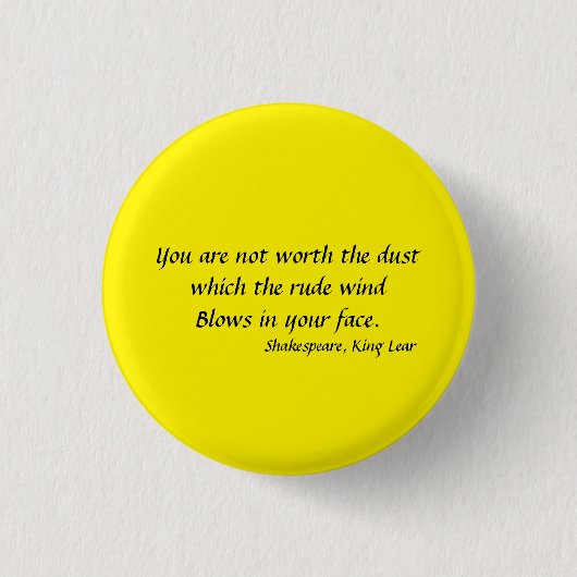 Button - Shakespeare, "King Lear" (Vorderseite)