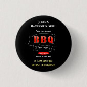 Button-Shirt "Backyard Grill Master Grilling" Button (Vorderseite)