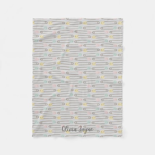 Button Sicherheit Muster Grau Moderne Kinder Fleec Fleecedecke (Vorderseite)