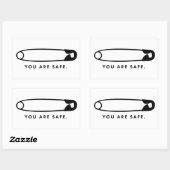 Button - Sie sind sicher. Aufkleber (Blatt)