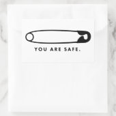 Button - Sie sind sicher. Aufkleber (Tasche)