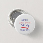 Button Single Cat lady für Trump (Vorne & Hinten)