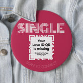 Button - "SINGLE" - RED - QR - GLAM Collection (Beispiel)