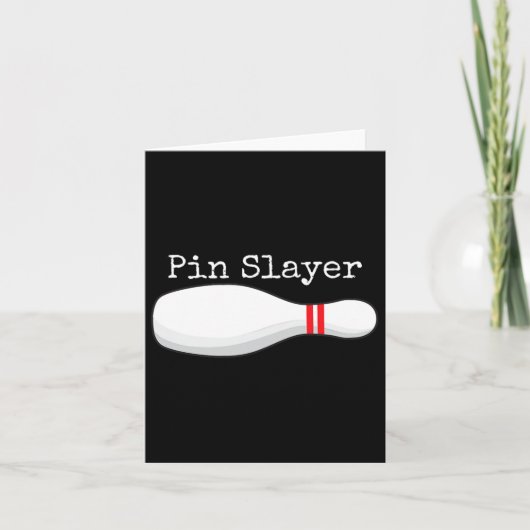 Button Slayer Bowling Funny Graphics Strikes Truke Karte (Vorderseite)